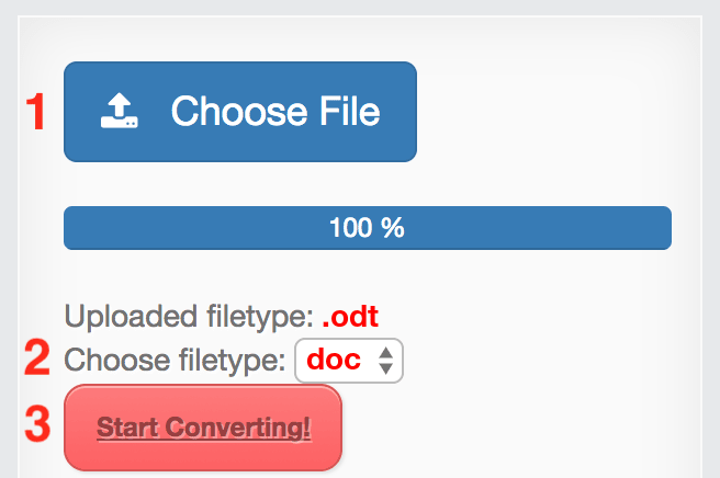 How to convert ODT files online to DOC